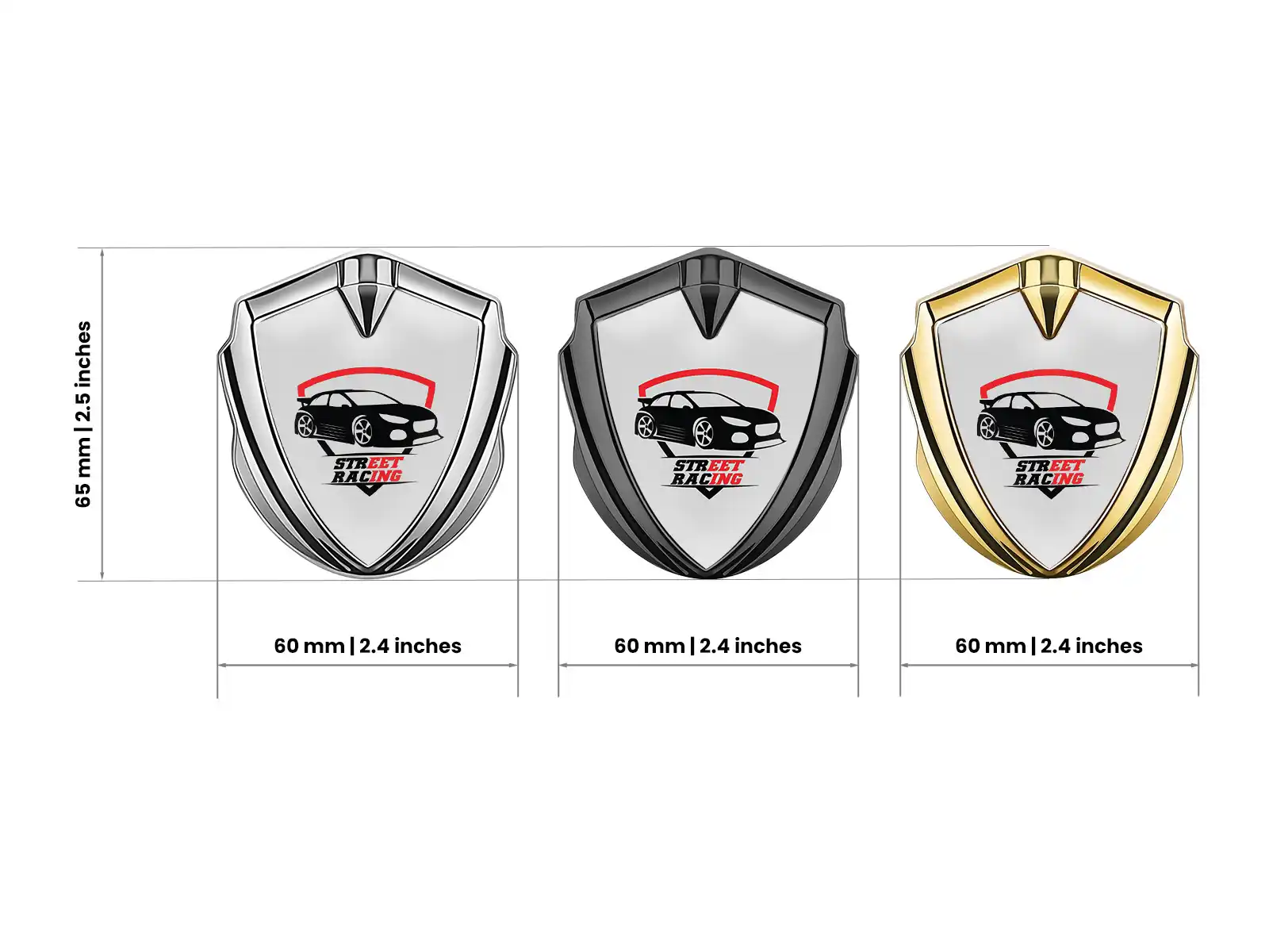 Insignia Autoadhesiva Ultimo Diseño Acero Inox